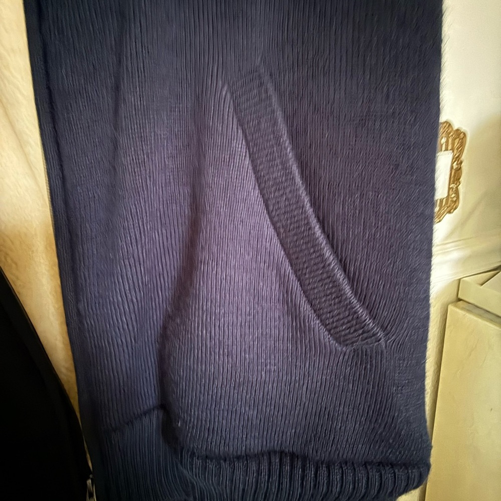 BERETTA Men’s Navy Wool JacketNWOT Sherpa LinenFull Zip Sweater Coat Large - Picture 15 of 17